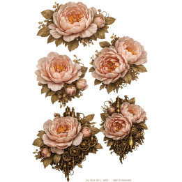 Transfer DTF  Rosas Steampunk