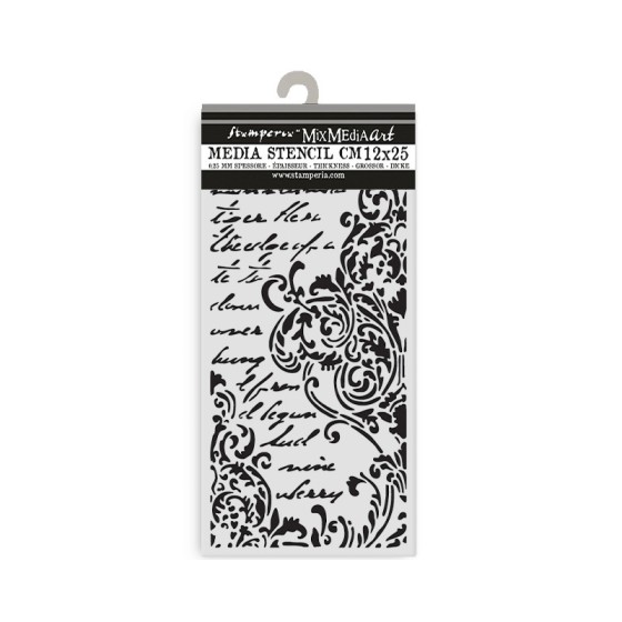 Stencil 12x25 Stamperia Secret Diary Friso con letras