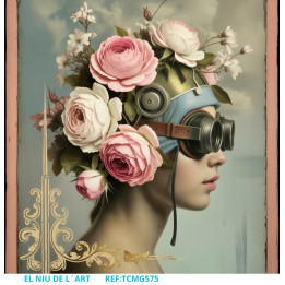 Transfer DTF Mujer con Flores