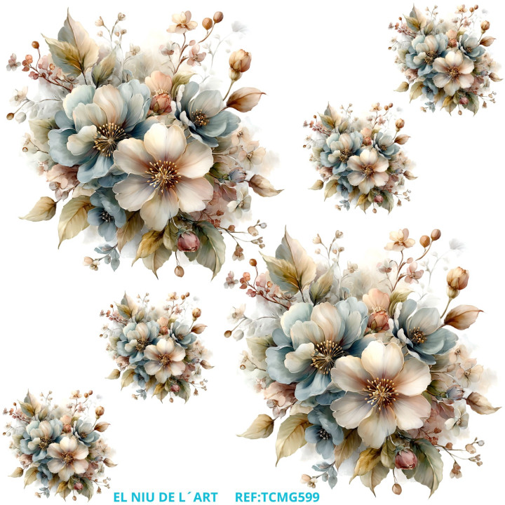Transfer DTF Flores Vintage