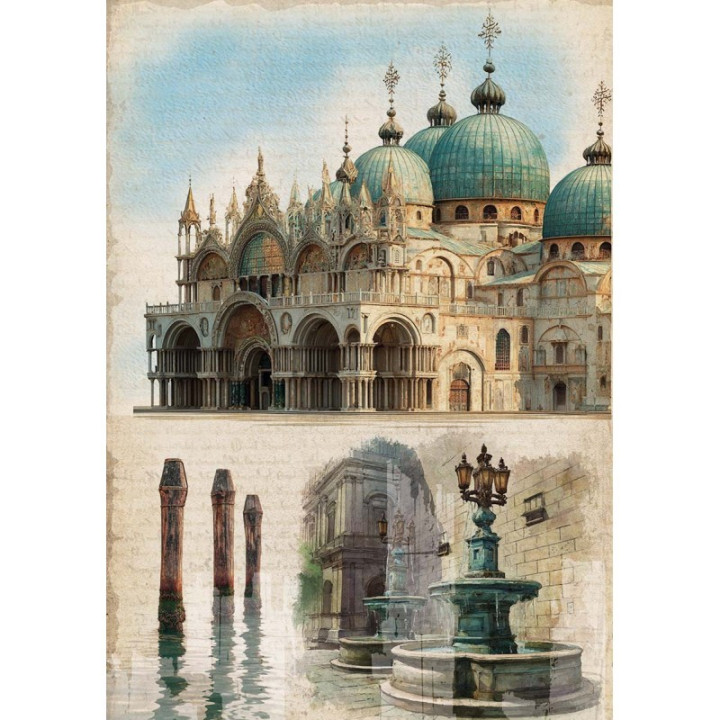 Rice Paper A5 MIXED 8/Pkg A walk in Venice