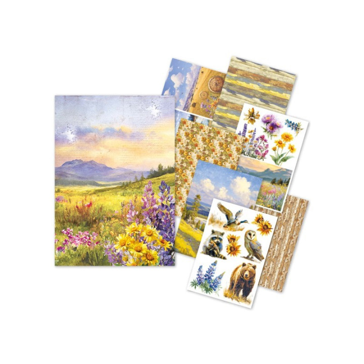 Rice Paper A5 MIXED 8/Pkg Yellowstone