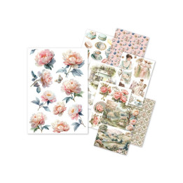 Rice Paper A5 MIXED 8/Pkg Afternoon Tea