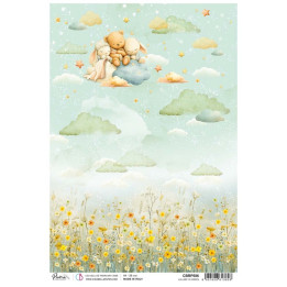 Rice Paper A4 Lullaby in green
