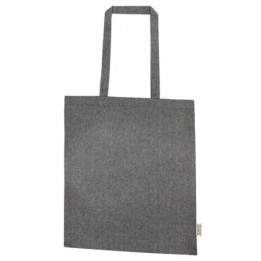 Bolsa algodón reciclado ANTRACITA 38x42x8 cm--