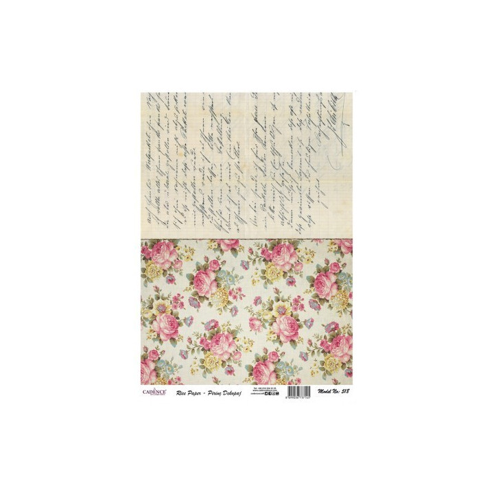 Papel de Arroz ROSAS Y CARTA
