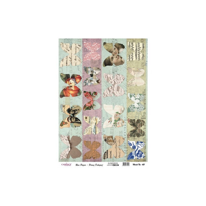Papel de Arroz SILUETAS MARIPOSAS