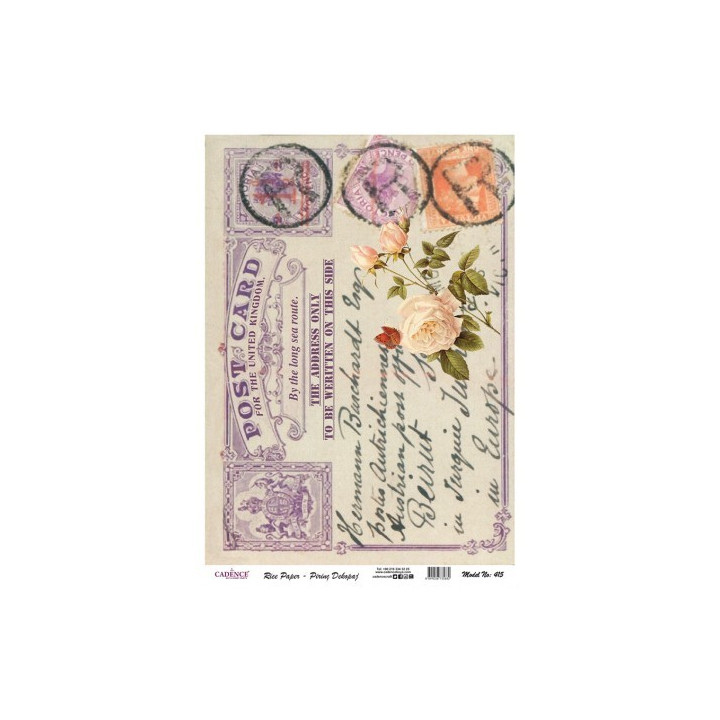 Papel de Arroz POSTCARD VIOLETA