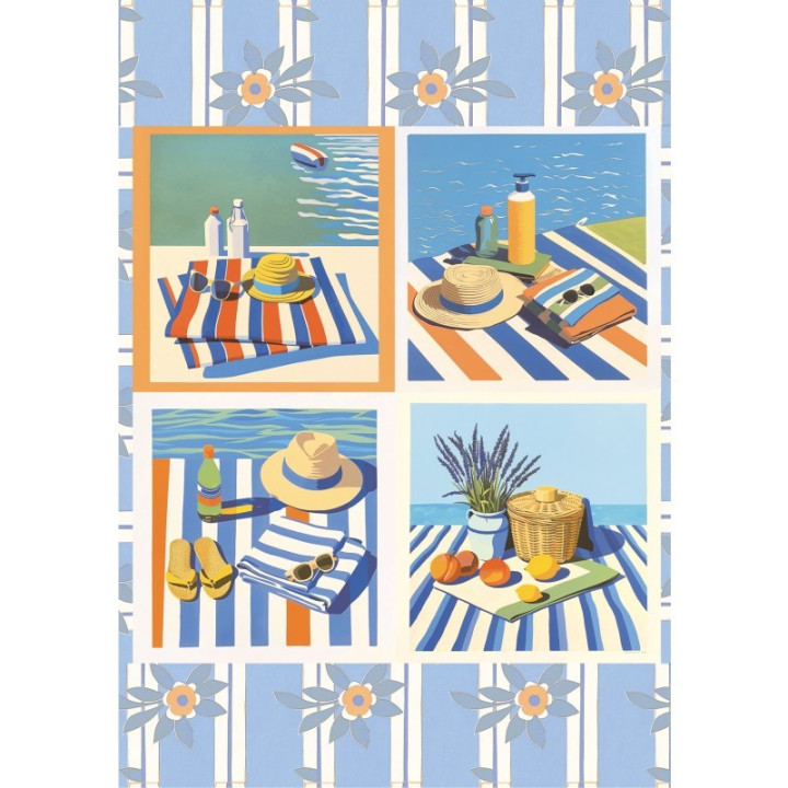 Rice Paper A5 MIXED 8/Pkg Riviera Dream