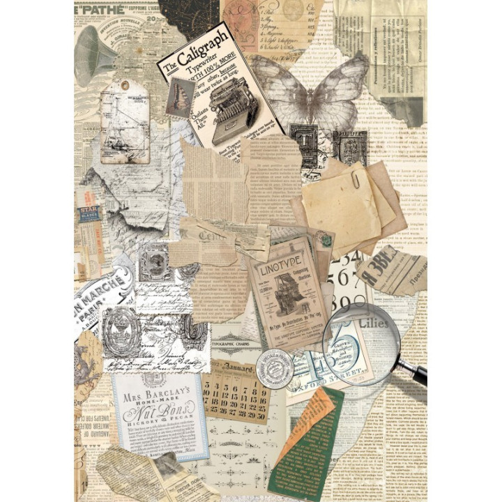 Rice Paper A5 MIXED 8/Pkg Typographic