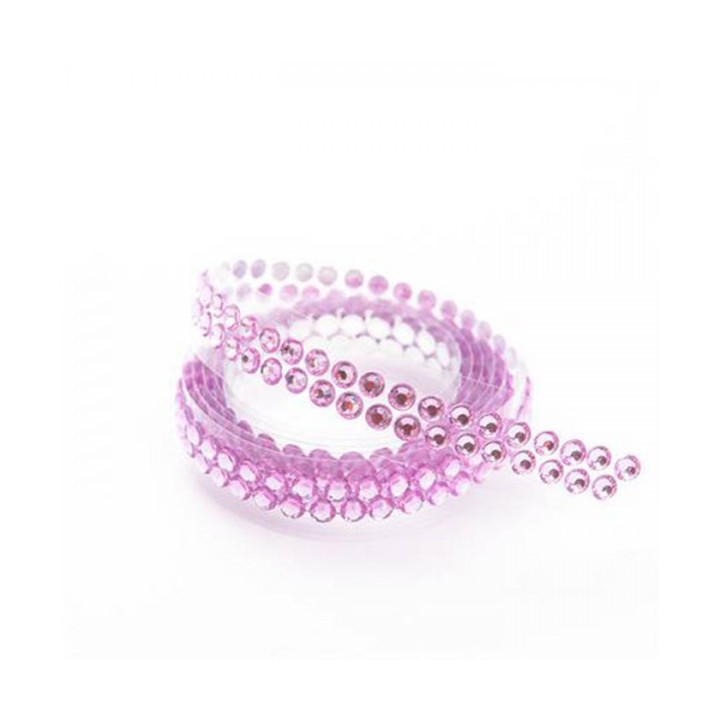 ADHESIVE STONES ON A ROLL 0,9M - PINK