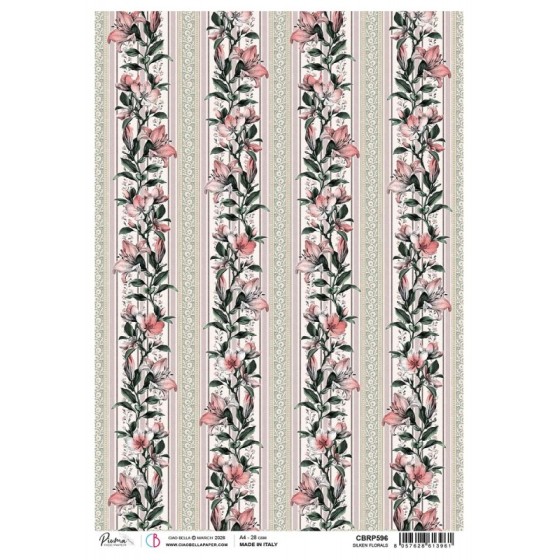 Rice Paper A4 Silken Florals