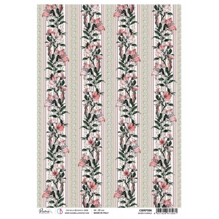 Rice Paper A4 Silken Florals
