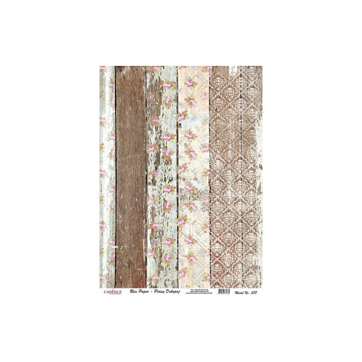 Papel de Arroz MADERA ESTAMPADA