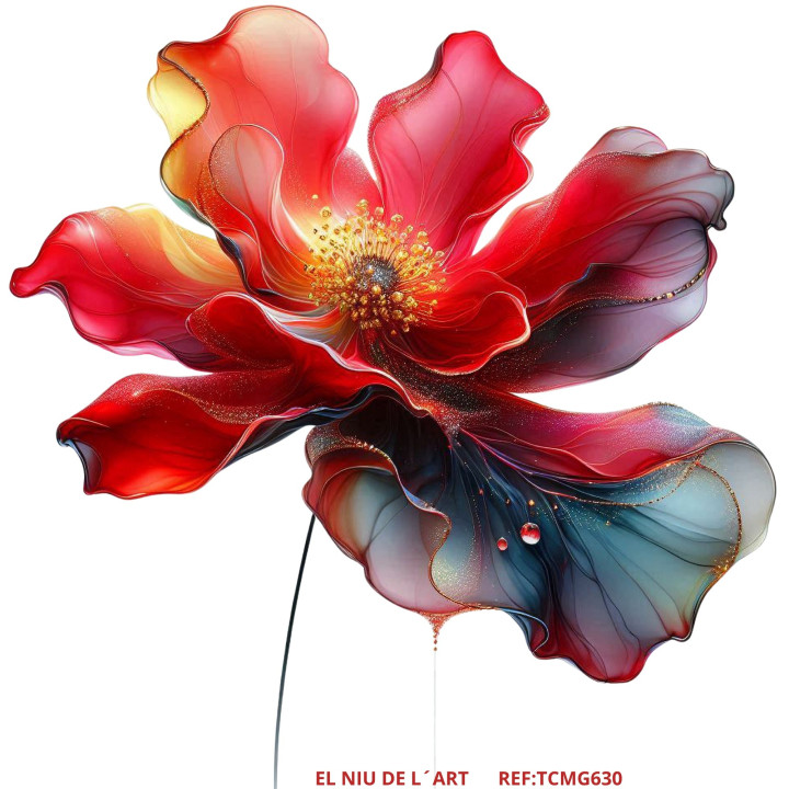Transfer DTF Flor Vermelha