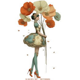 Transfer DTF Mujer Flores