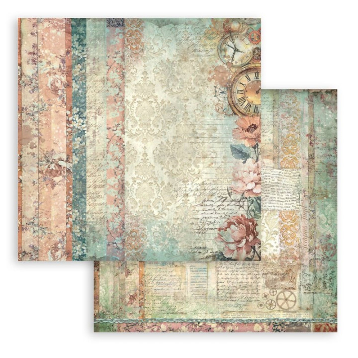 Colección Stamperia 30 x30 backgrounds Gardens of Time