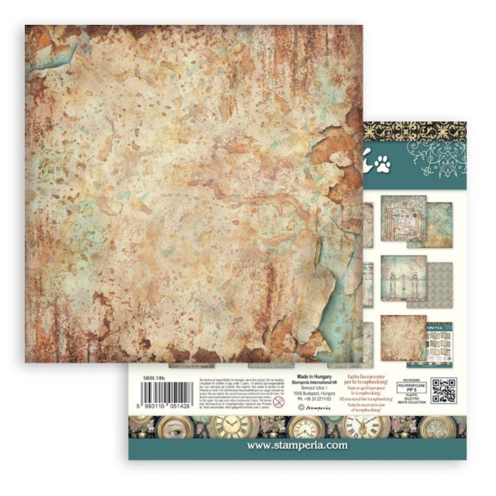Colección Stamperia 30 x30 backgrounds Gardens of Time