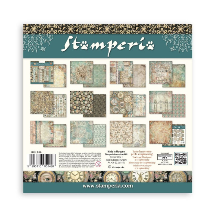 Colección Stamperia 30 x30 backgrounds Gardens of Time