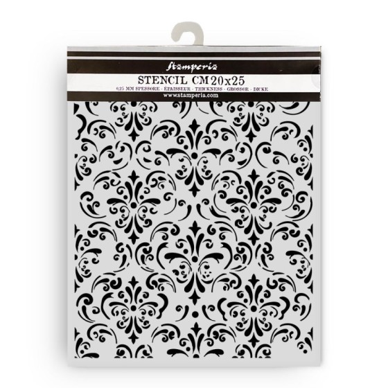 Stencil Stamperia 20x25 Gardens of Time papel tapiz