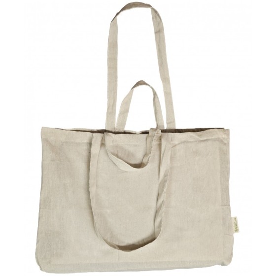 Bolsa algodón reciclado doble asa 50x36x12cm