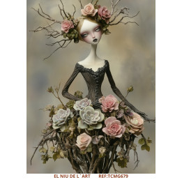 Transfer DTF Mujer Flores G679