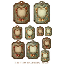 Transfer Etiquetas  Vintage C. MENDIZABAL