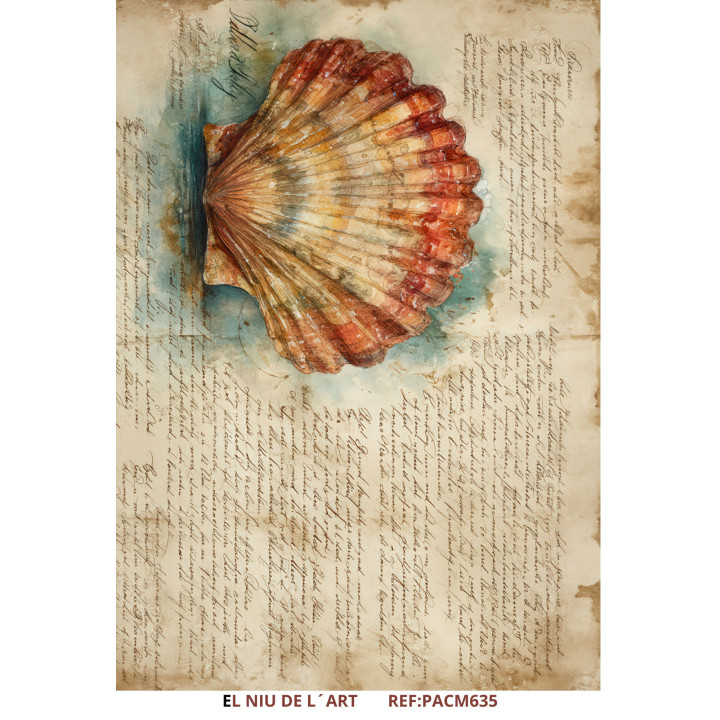 Papel de arroz Concha Texto