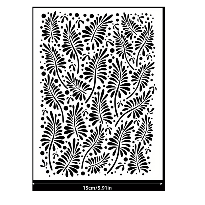 Stencil Follas de Helecho 20X15