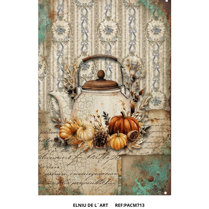 Papel de Arroz  Vintage Market Flowers