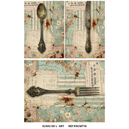 Papel de Arroz  Vintage Market Flowers