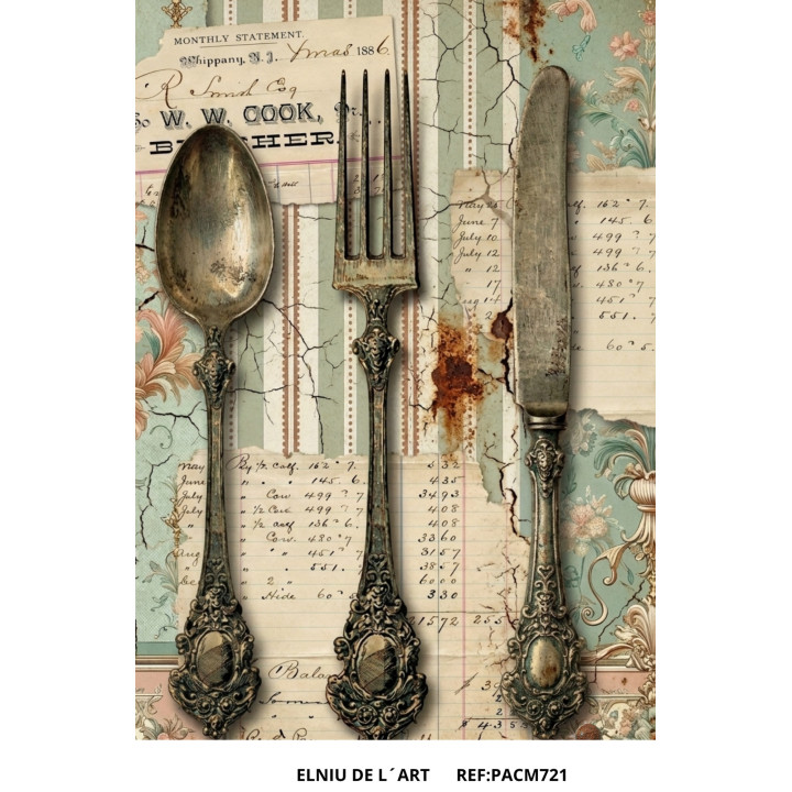 Papel de Arroz  Vintage Market Flowers
