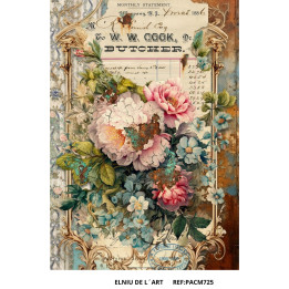 Papel de Arroz  Vintage Market Flowers