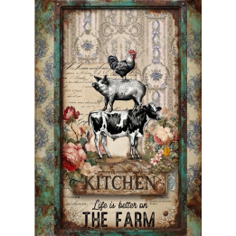 Papel de Arroz  Vintage kitchen-730