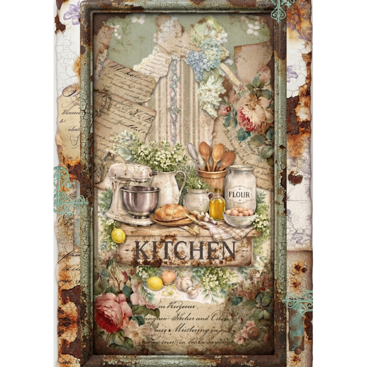 Papel de Arroz  Vintage kitchen-730
