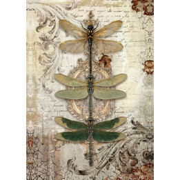 Papel de Arroz  Vintage Libelula