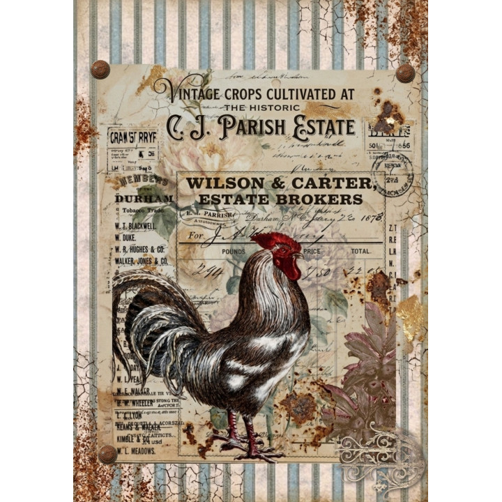 Papel de Arroz  Vintage Gallos