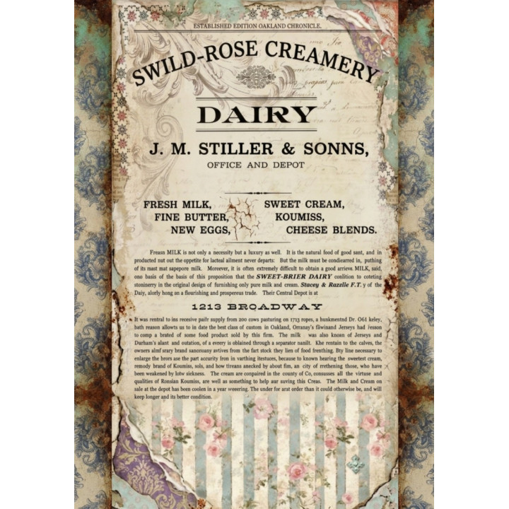 Papel de Arroz  Vintage Texto