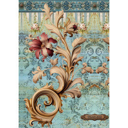 Paper d’arròs Vintage Llibèl·lula i Flors
