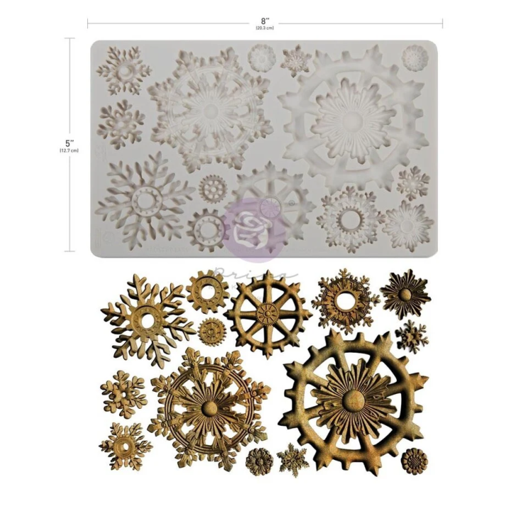 Moldes decorativos Frosty Gears de 5x8