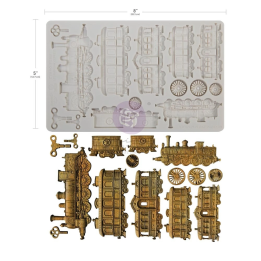 Moldes decorativos Steampunk Express de 5x8 pulgadas