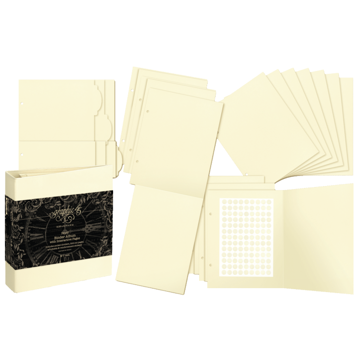 Álbum con carpeta y páginas interactivas - Marfil (4502922)