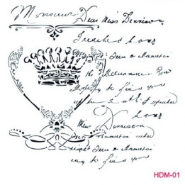 Stencil TEXTO CORONA 01 25x25cm