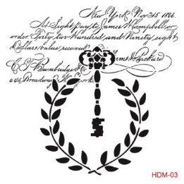 Stencil TEXTO LLAVE 03 25x25cm