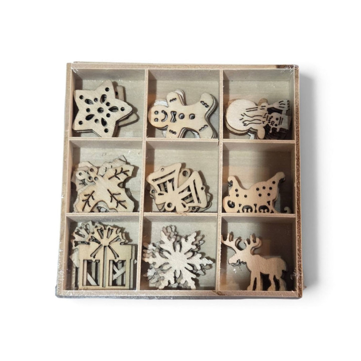 copy of copy of Caixa Siluetas Madeira con forma de caravel de neve (3 cm)
