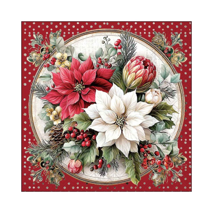 Tovalló FLORALS SCENE RED