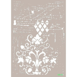 Stencil Mix Media FLORES Y ROMBOS