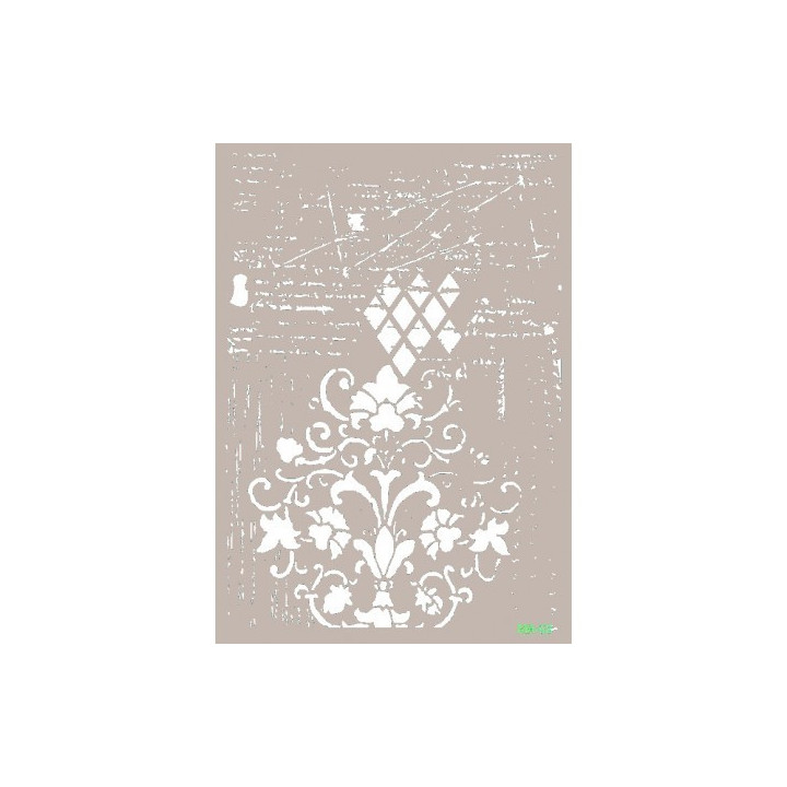 Stencil Mix Media FLORES Y ROMBOS