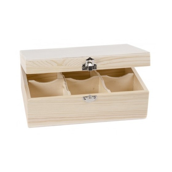 Caja Té 6 Divisiones 22x15x9cm *