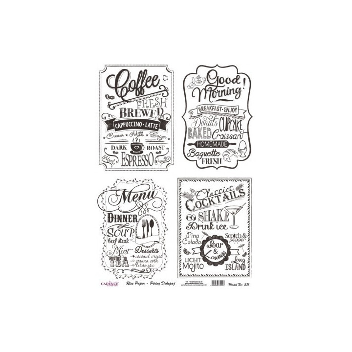 Papel de Arroz CARTELES BAR